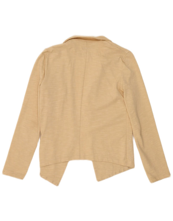 Desigual Veste Blazer Ouverte Femme EU 38 Coton Chiné Beige Moyen