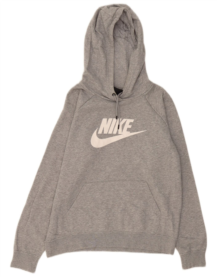 NIKE Pull à capuche graphique pour homme en coton moucheté gris moyen