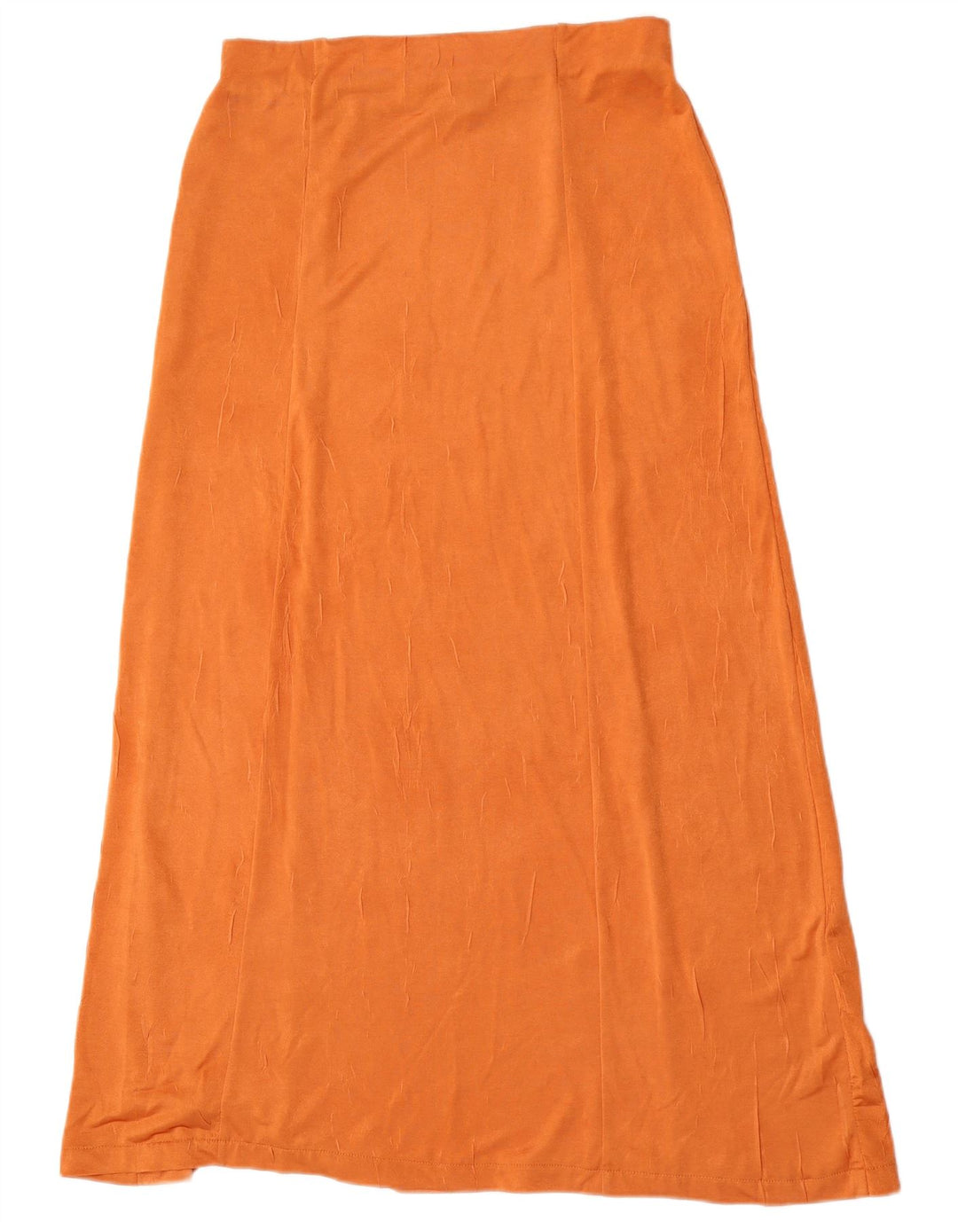 Zara Femme Jupe Maxi Taille Haute Large W30 Orange Polyester
