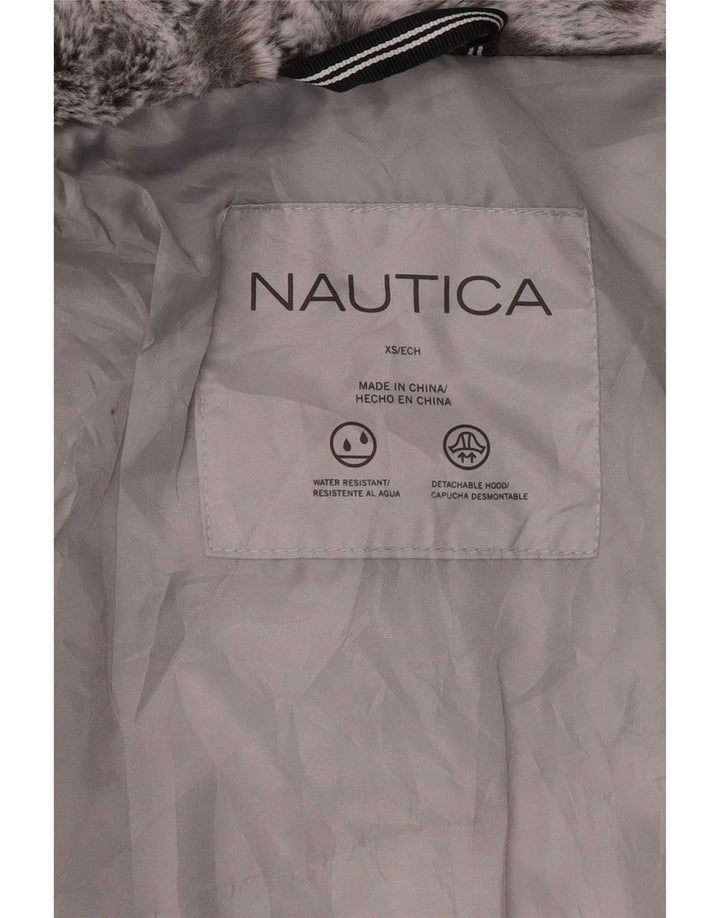 Nautica Veste matelassée à capuche pour femme UK 6 XS Gris Polyester