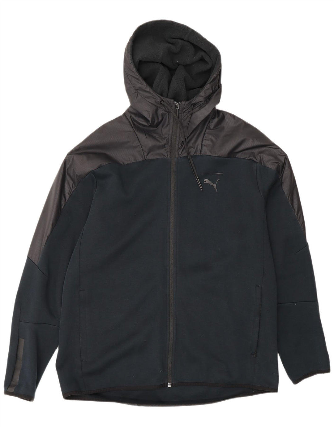 Puma Veste de survêtement à capuche pour homme Taille L Noir Colorblock