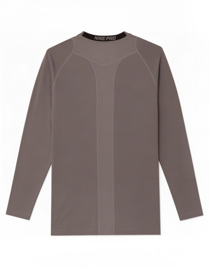 Nike Haut Dri Fit à manches longues pour femme UK 10 Petit Gris Colorblock Polyester