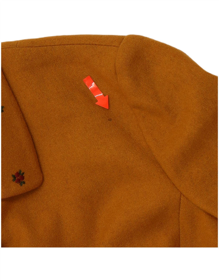 VINTAGE Veste Blazer 4 Boutons Femme IT 38 XS Coton Jaune