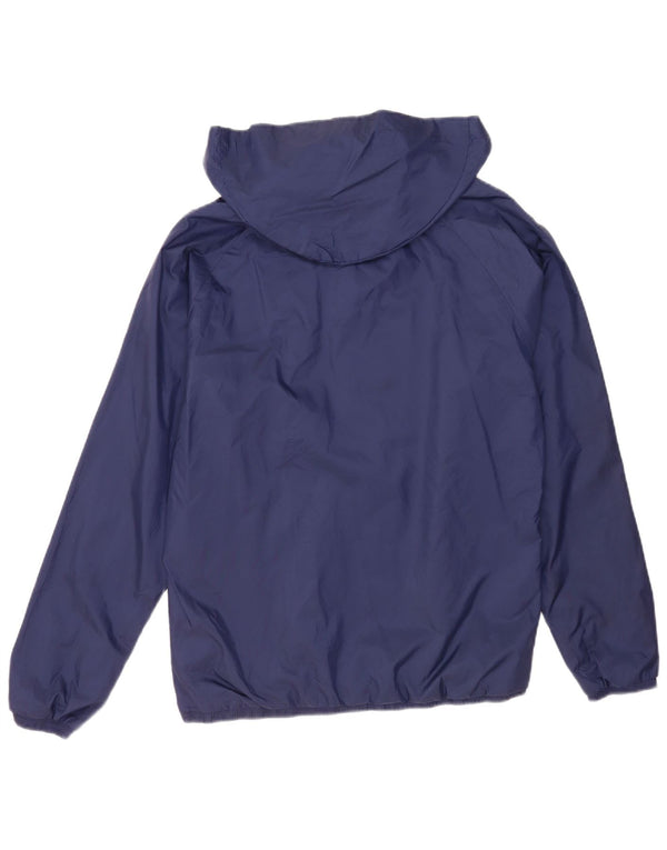 Puma Veste de pluie à capuche pour homme UK 38 Medium Bleu marine Colorblock Nylon
