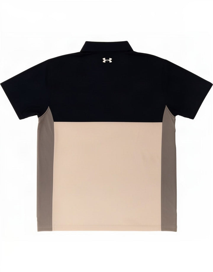 Under Armour Polo XL Homme Bleu Marine Colourblock Elastane