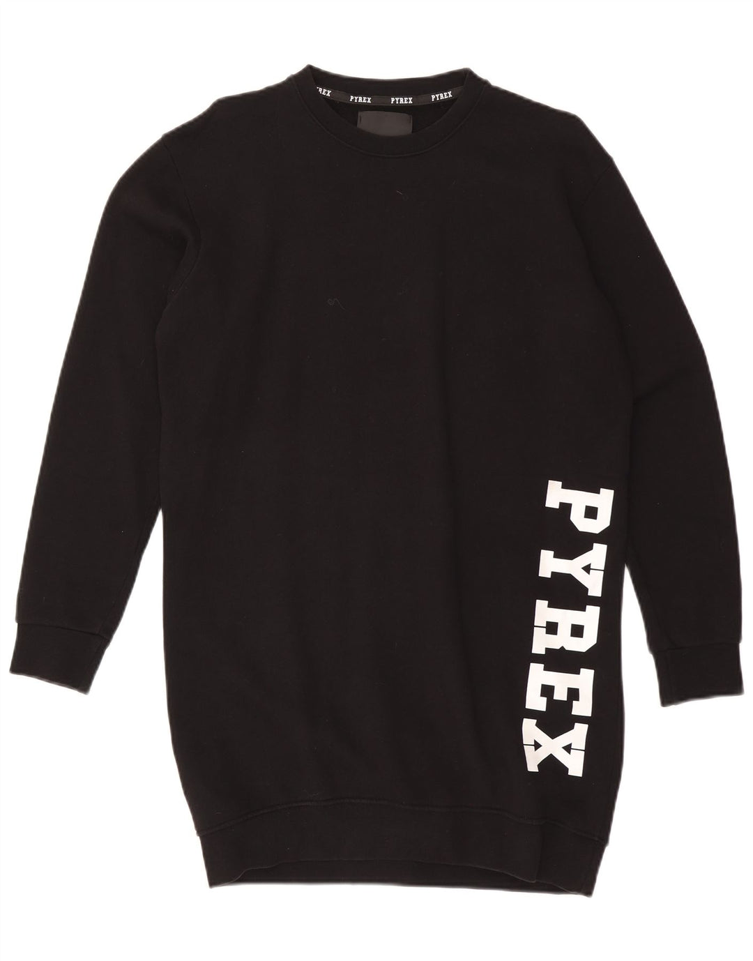 Pyrex Robe pull surdimensionnée pour femme UK 10 Petit coton noir
