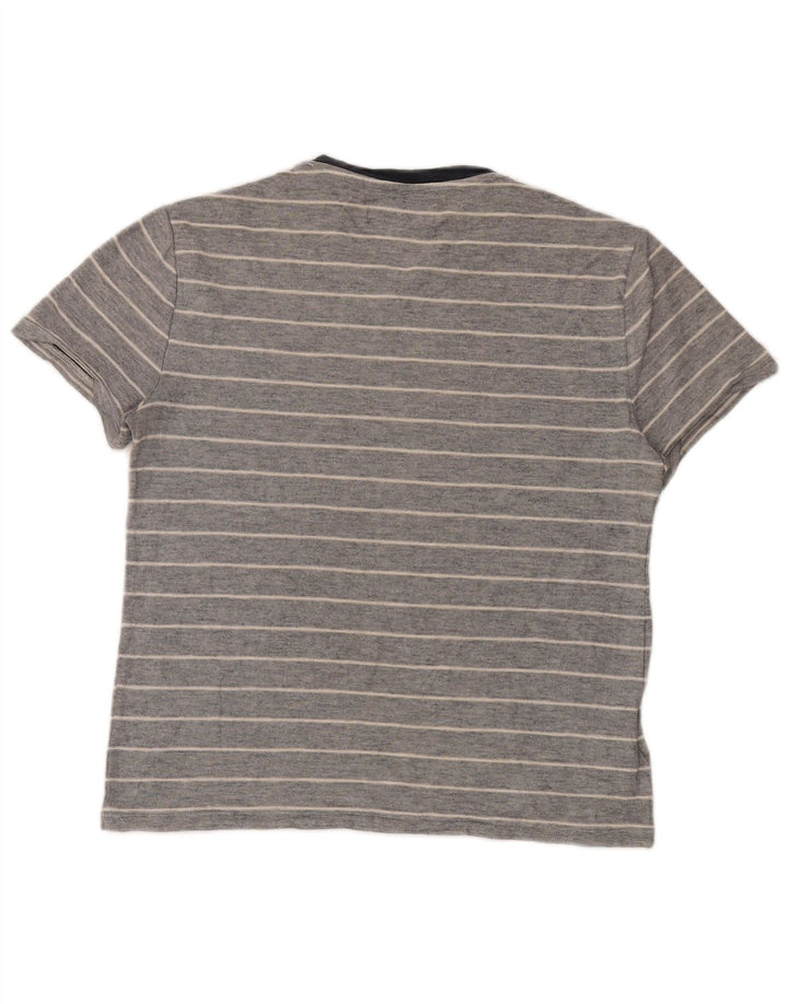 Penguin T-Shirt Homme Gris Moyen Rayé Coton
