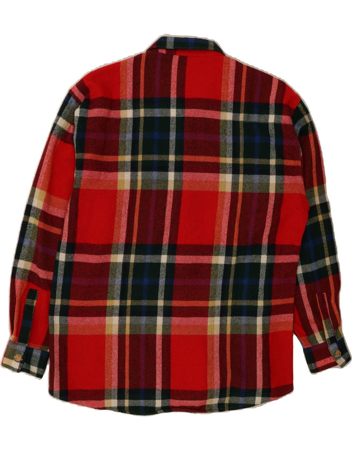 TIPO' S Mens Flannel Shirt XL Red Check Polyester Vintage Tipo' S and Second-Hand Tipo' S from Messina Hembry 