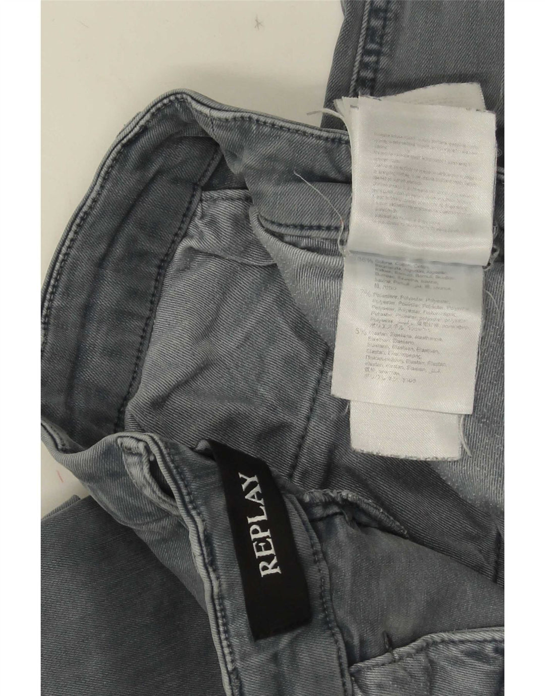 Replay Jean Slim Homme W34 L32 Gris Coton