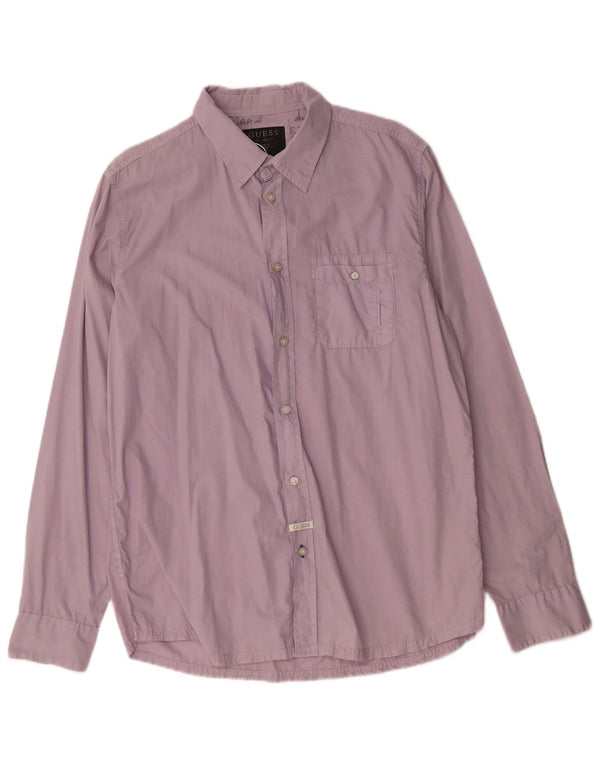 Guess Chemise Homme 2XL Violet Coton