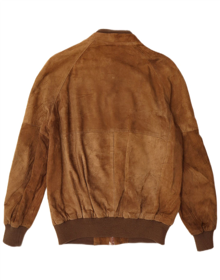 Veste Bomber En Daim Vintage Homme IT 52 XL Marron