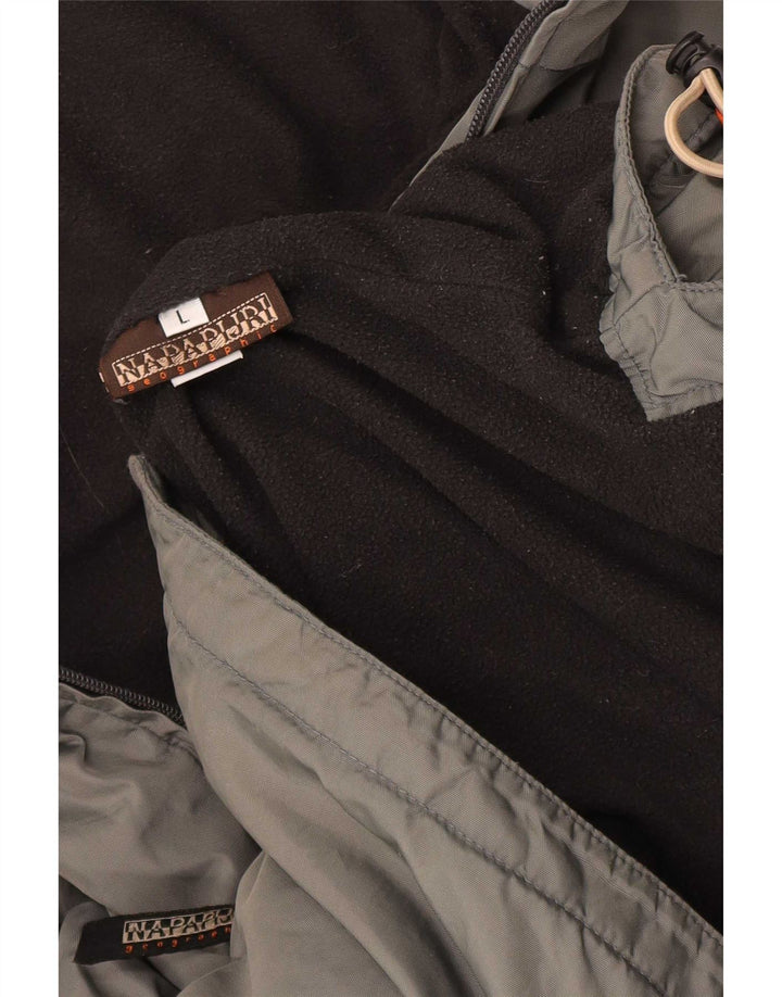 Napapijri Veste Bomber Homme UK 40 Large Gris Nylon