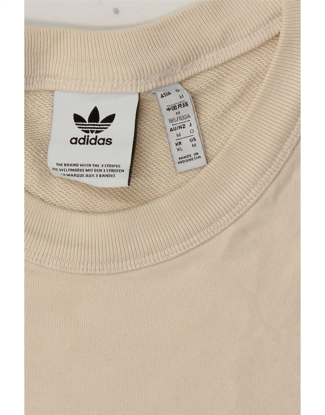 ADIDAS Sweat-shirt pour homme en coton blanc moyen