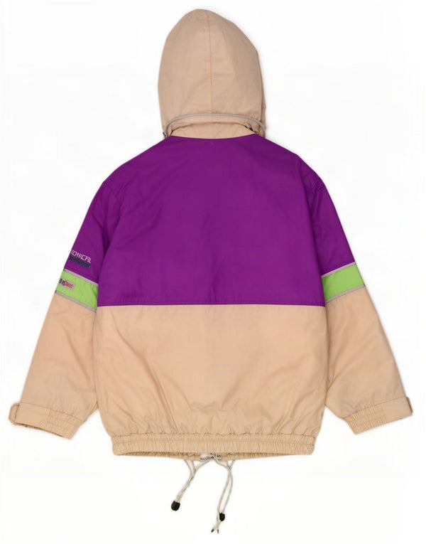 Brugi Veste de ski à capuche pour homme UK 44 2XL Blanc cassé Colourblock