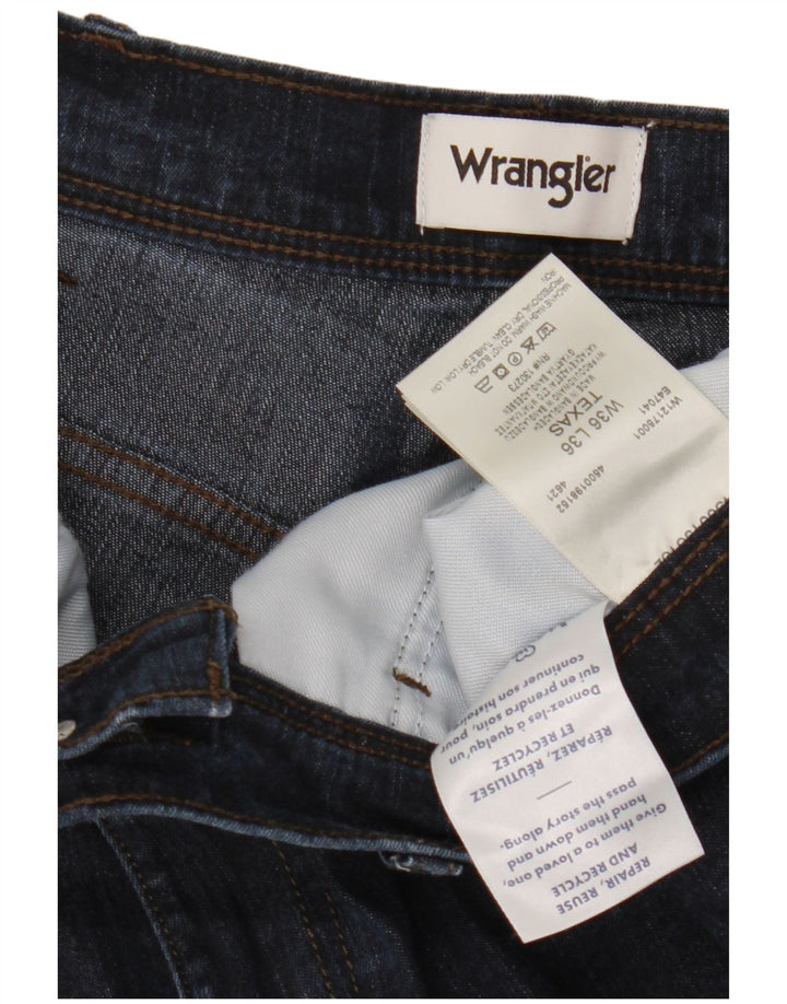 Wrangler Jean droit Texas homme W36 L36 bleu marine coton