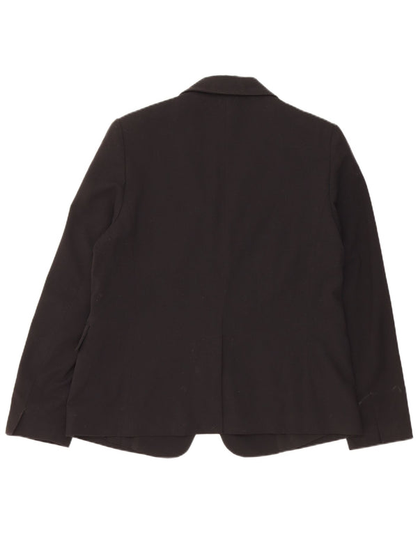 Marks & Spencer Veste blazer à 1 bouton pour femme UK 12 Noir moyen Polyester