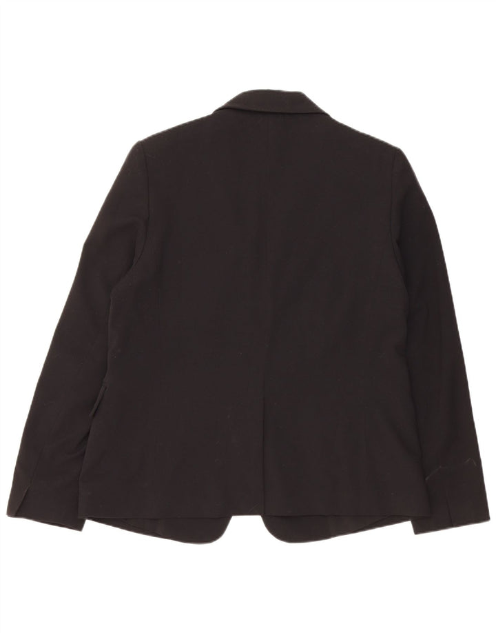 Marks & Spencer Veste blazer à 1 bouton pour femme UK 12 Noir moyen Polyester