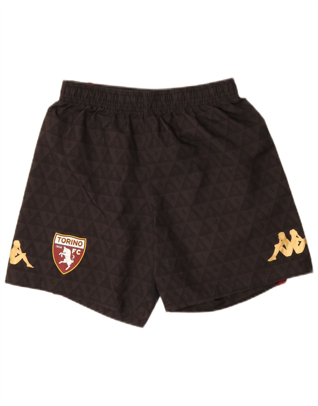 KAPPA Short de sport graphique FC Torino pour femme UK 8 Small Noir Polyester