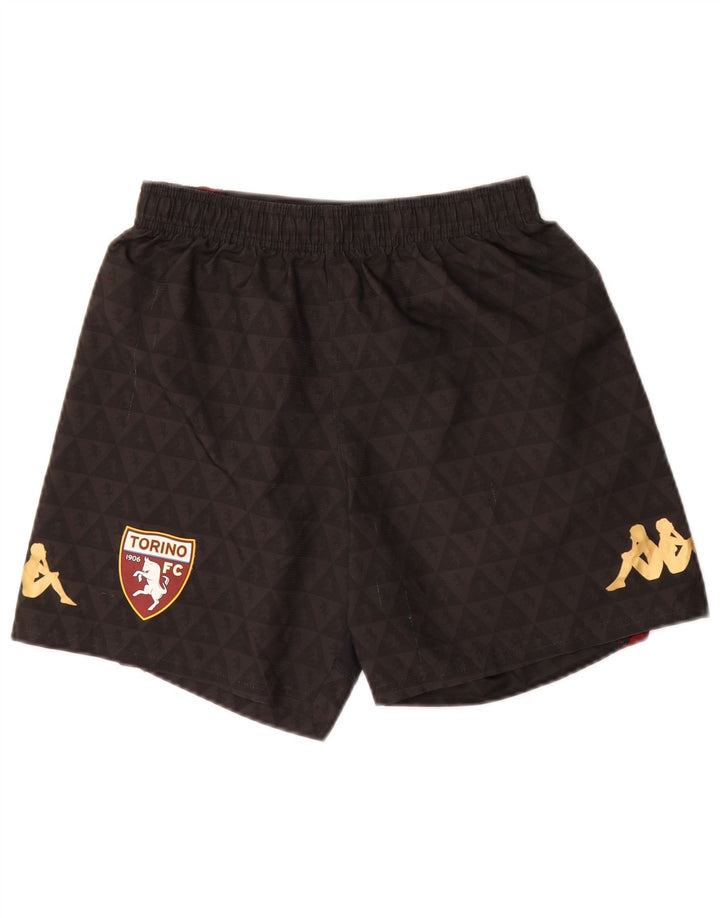 KAPPA Short de sport graphique FC Torino pour femme UK 8 Small Noir Polyester