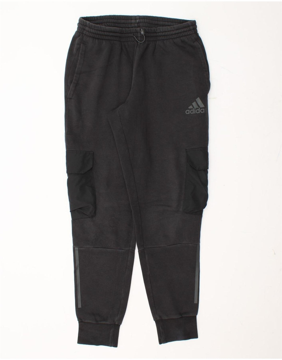 ADIDAS Pantalon de survêtement cargo pour homme en coton noir moyen