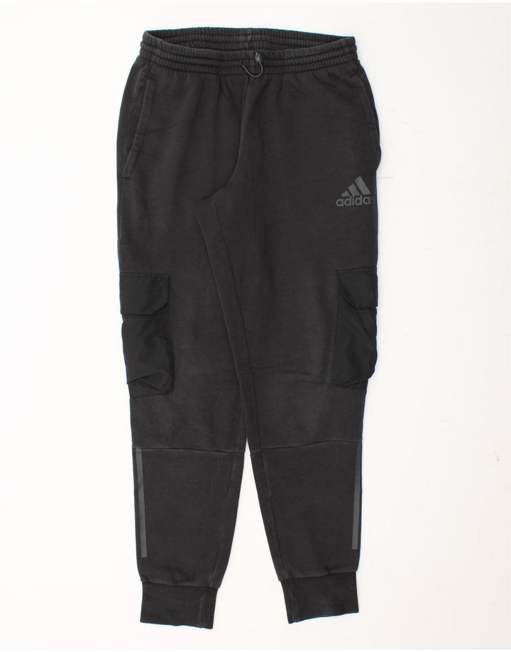 ADIDAS Pantalon de survêtement cargo pour homme en coton noir moyen