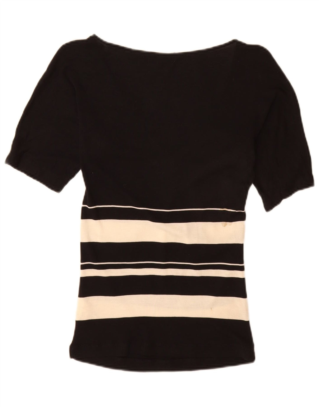 Zara Chemisier Femme Top UK 12 Medium Noir Colourblock Lyocell