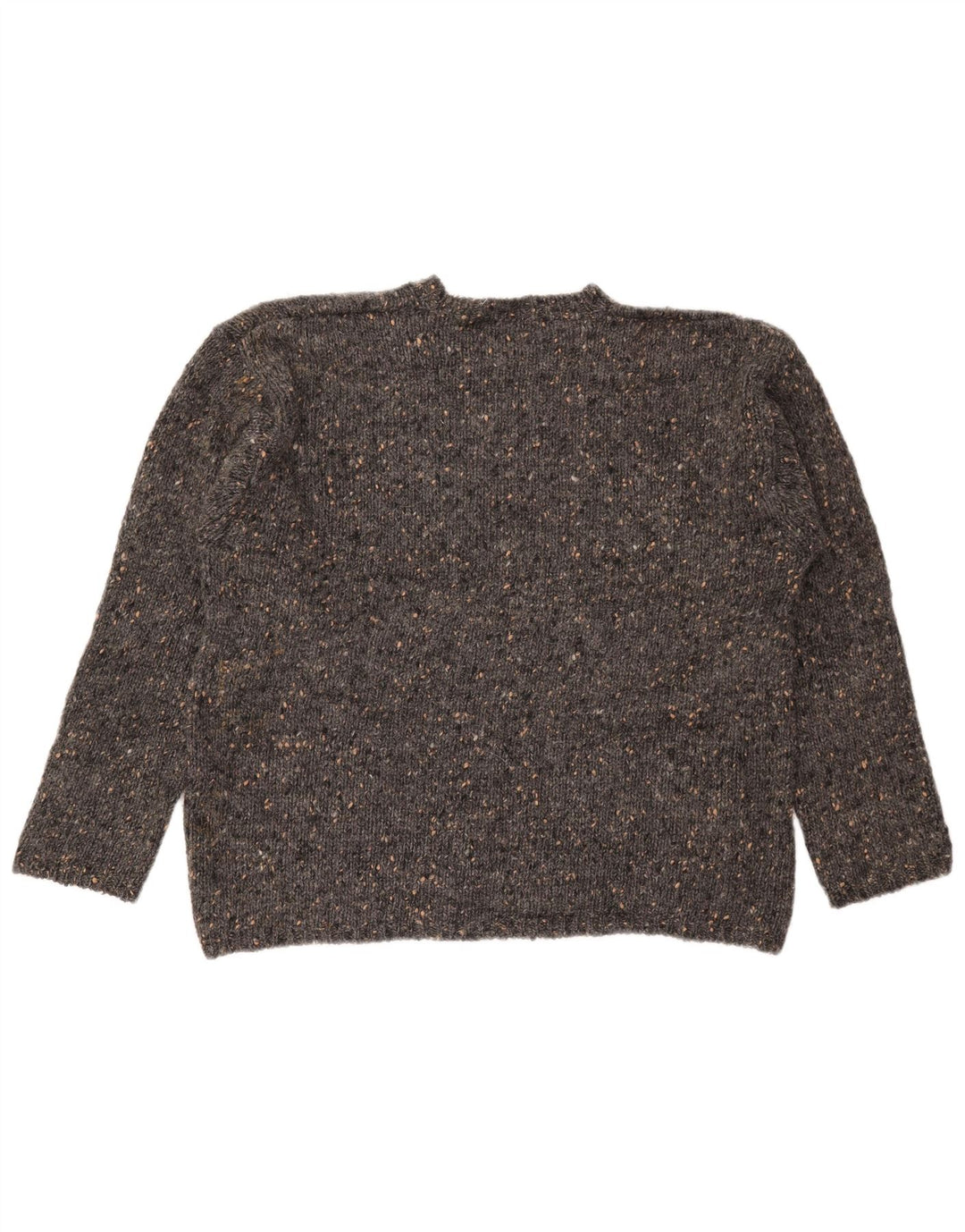 J. CREW Pull à col rond pour femme UK 14 Gris moyen moucheté