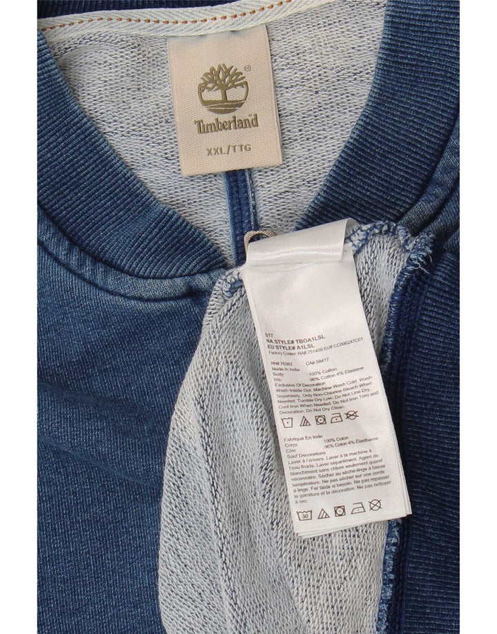 Timberland Veste de survêtement pour homme 2XL en coton bleu marine