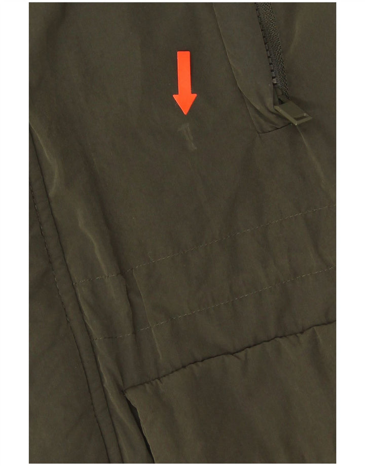 Zara Manteau matelassé à capuche pour homme UK 40 Large Vert