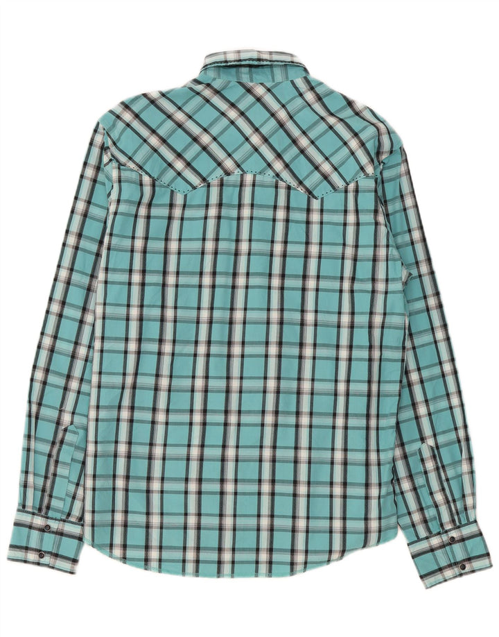Wrangler Chemise Homme Medium Turquoise Check Coton