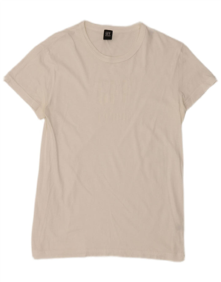 Gianfranco Ferre T-Shirt Graphique Homme Blanc Moyen Coton