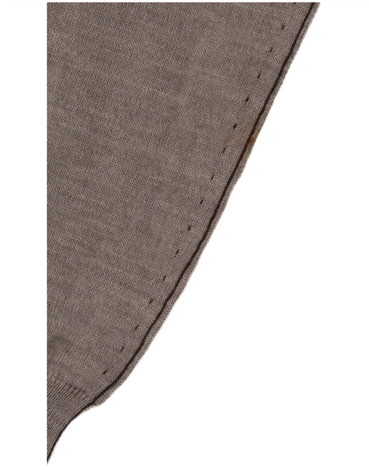 ICEBERG Cardigan Long pour Femme UK 14 Laine Gris Moyen