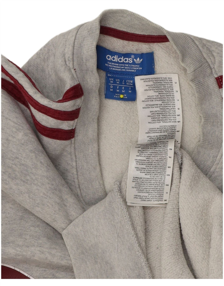 Adidas Sweat-shirt graphique pour homme en coton gris moyen