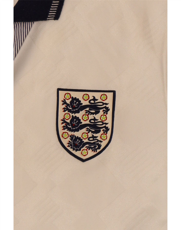 Umbro Haut en Jersey Graphique Angleterre 1990-1992 Homme Petit Blanc Sports