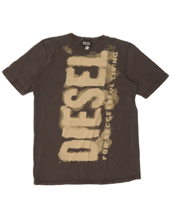 Diesel T-Shirt Graphique Top XS Kaki Homme