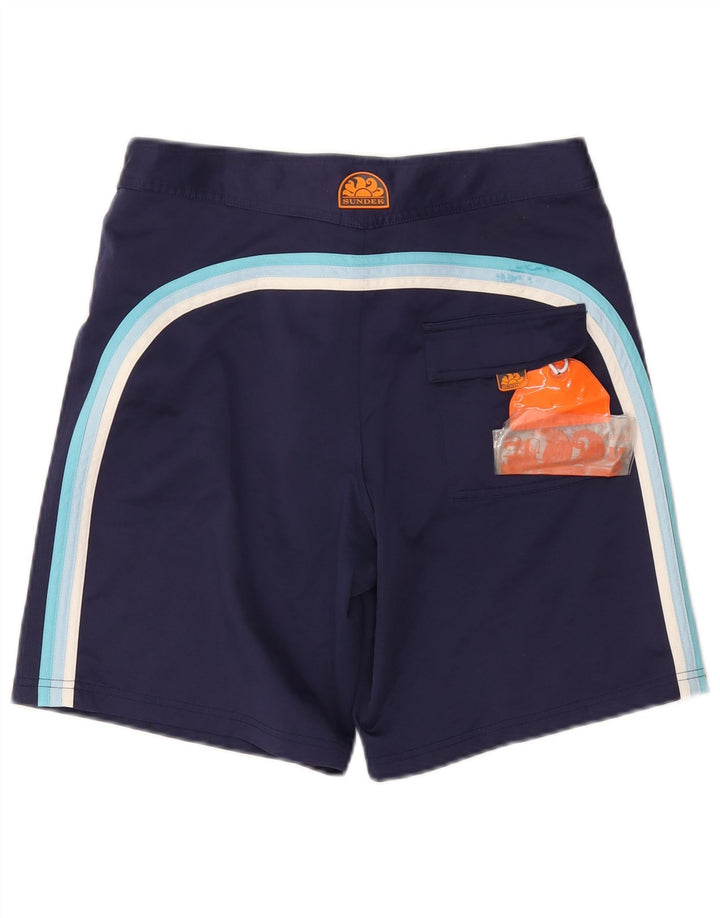 Sundek Short de bain graphique coupe régulière pour homme Medium W30 L8 Bleu