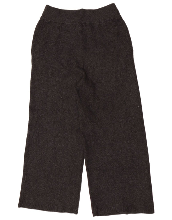 Massimo Dutti Pantalon de survêtement en tricot à jambe large pour femme UK 4 XS Noir