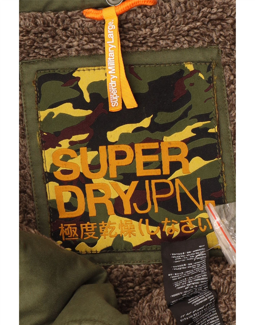 Superdry Veste militaire pour homme UK 40 Large Vert Coton