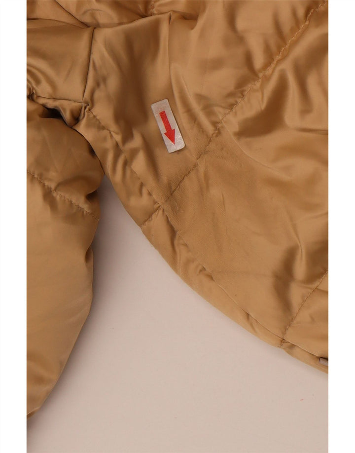 Geox Veste matelassée à capuche pour femme UK 10 Small Beige Polyamide