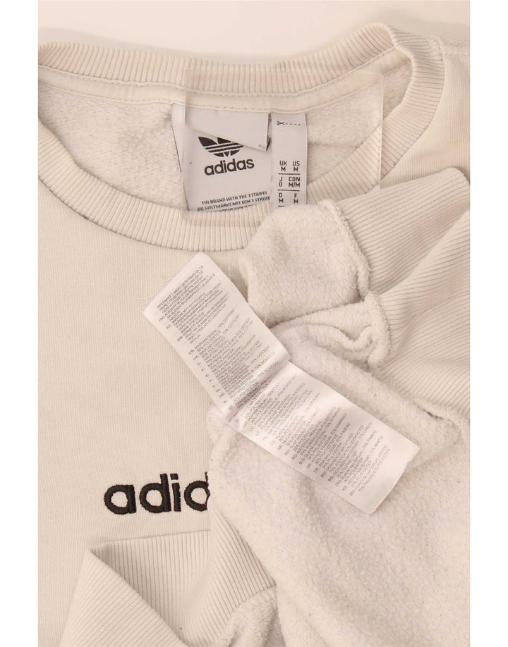 Adidas Sweat-shirt graphique pour homme en coton beige moyen