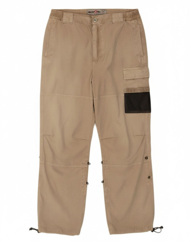 Murphy & Nye Pantalon cargo de jogging pour homme W36 L30 Coton beige