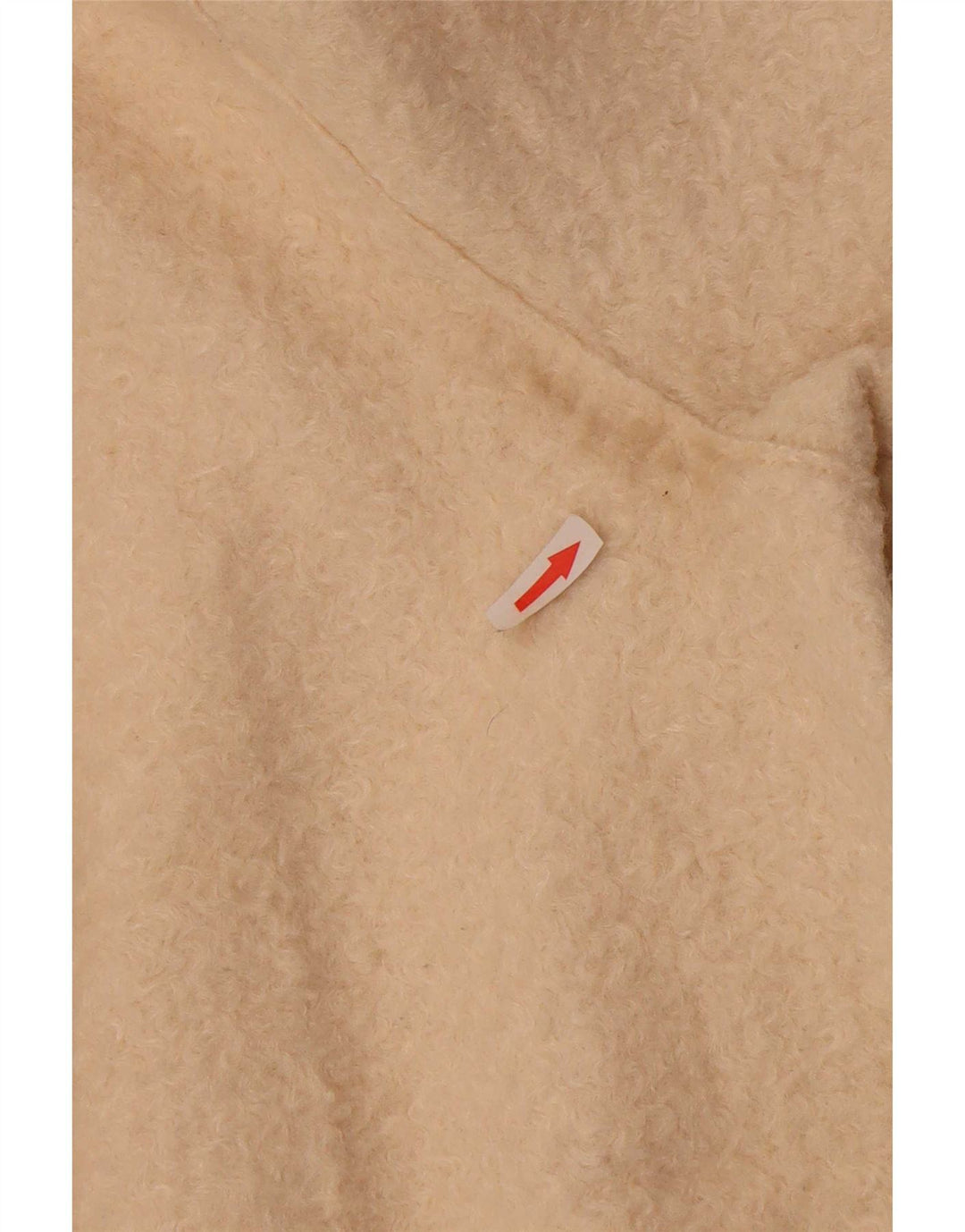 Zara Manteau polaire surdimensionné pour femme UK 14 Polyester beige moyen