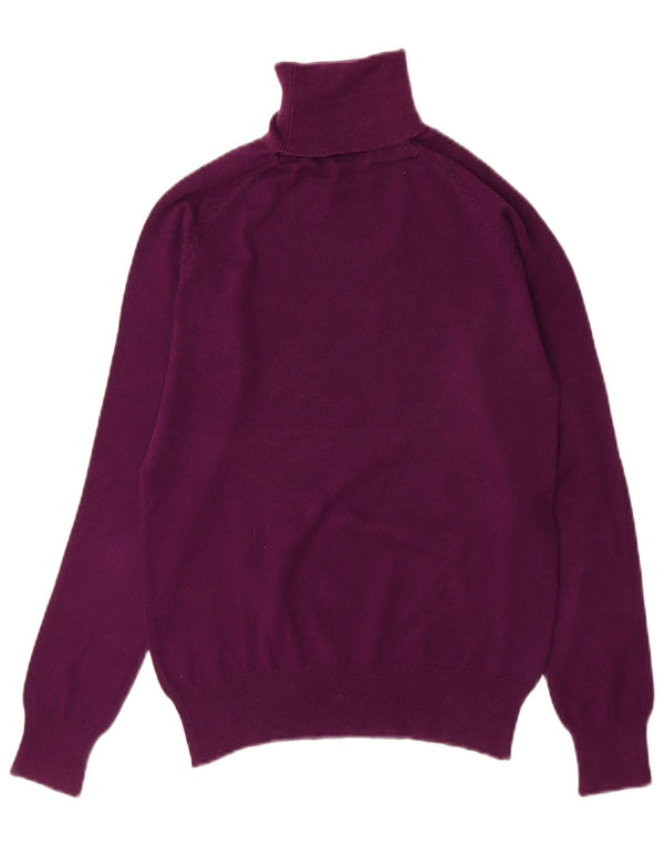 Zara Pull col roulé pour femme UK 14 Large Violet Coton