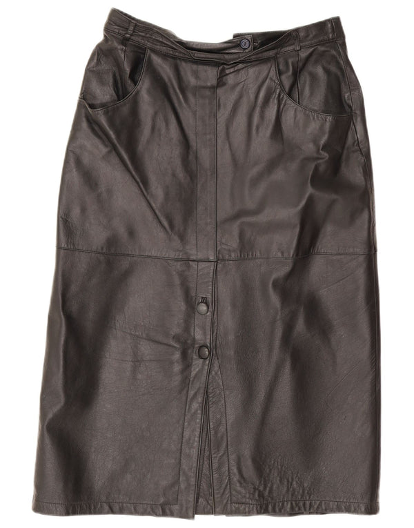 jupe en cuir femme vintage IT 42 Medium W30 Cuir noir