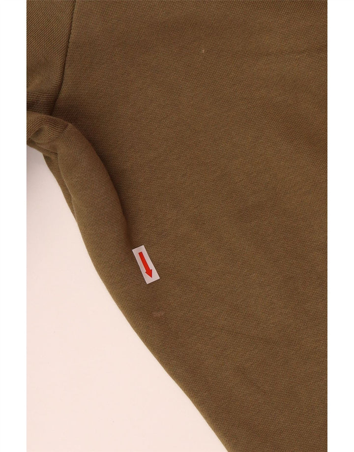 PUMA Pantalon de survêtement pour homme en coton kaki color block Taille L