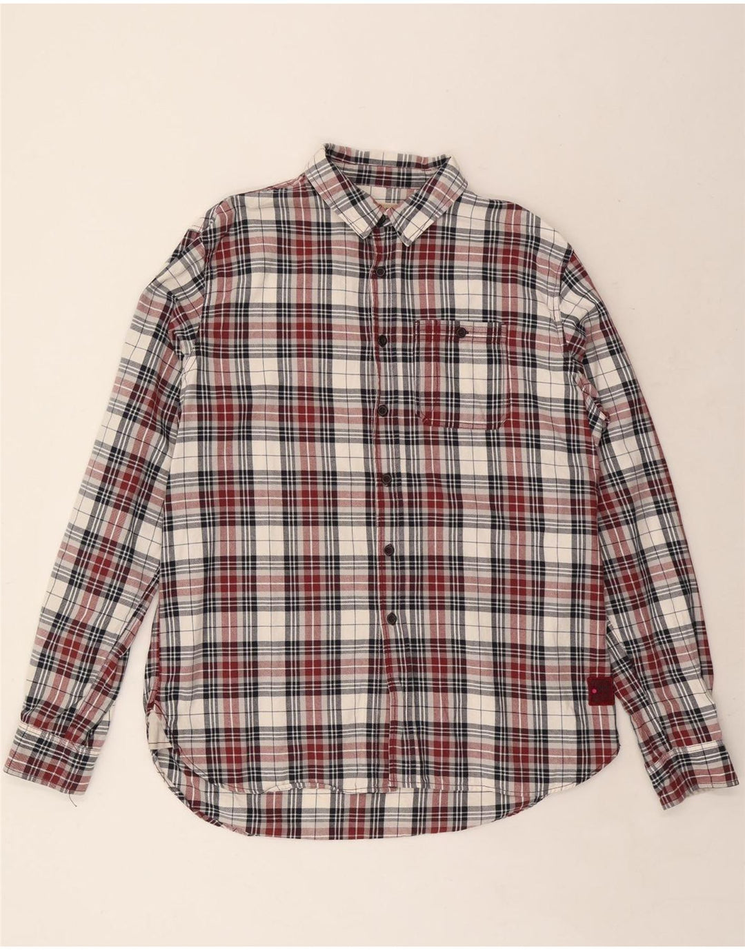 THINK PINK Chemise en flanelle pour homme 2XL en coton à carreaux rouge