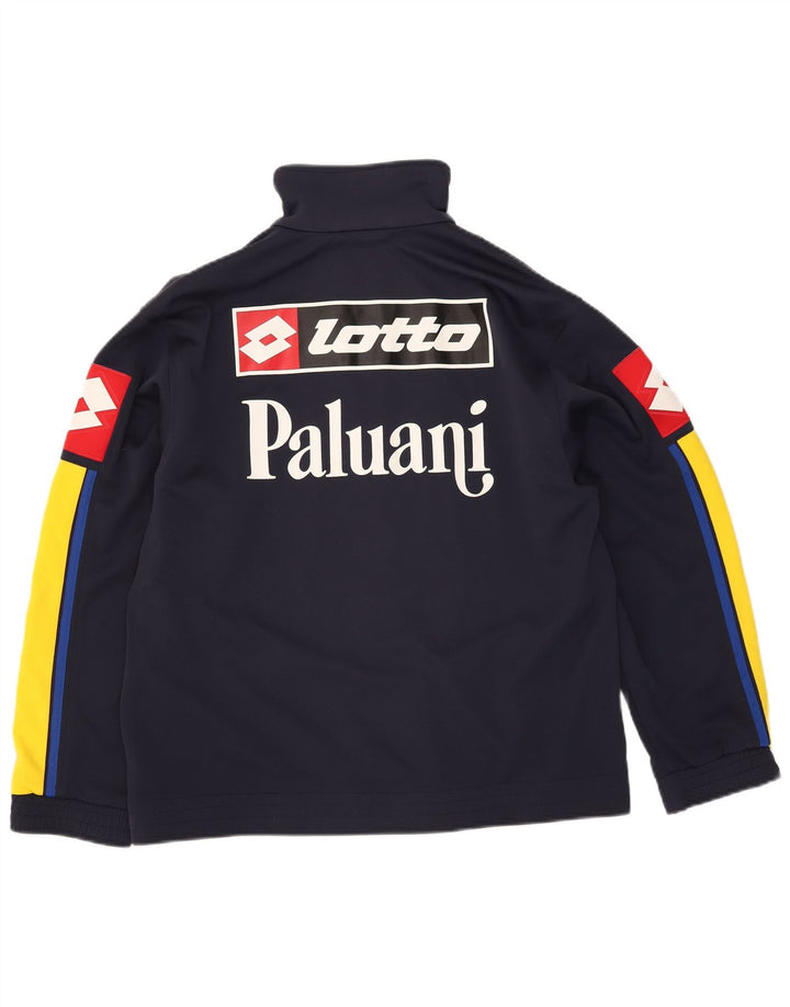 Lotto Survêtement complet graphique pour hommes, grand, bleu marine, polyester color block