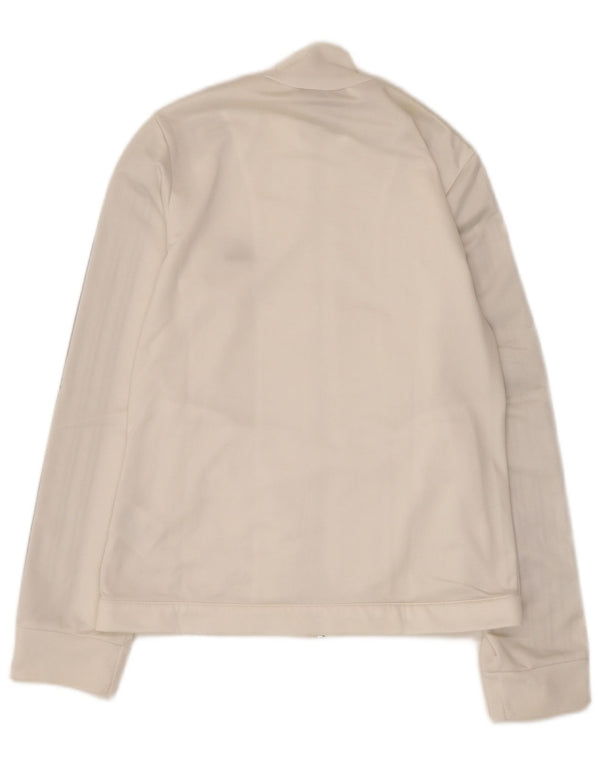 Adidas Veste de survêtement pour femme UK 10 Petit Blanc Polyester