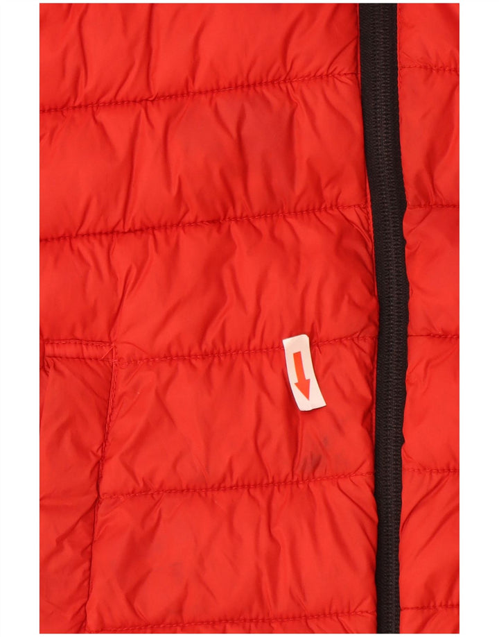 Benetton Veste matelassée à capuche Garçon 10-11 ans Rouge Polyamide
