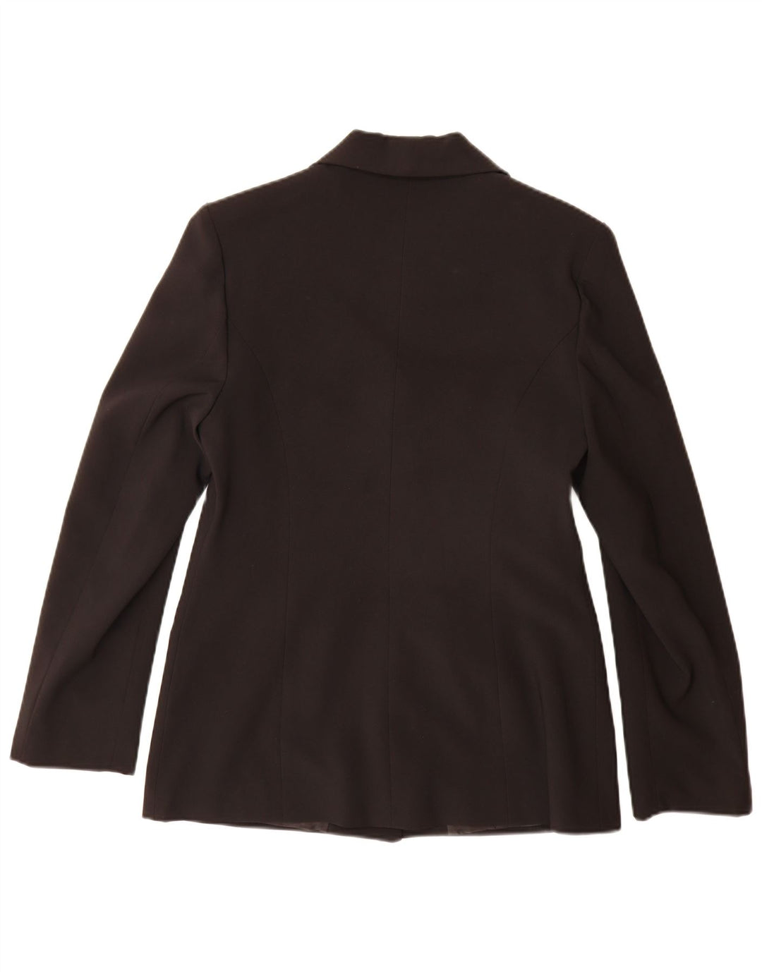 vintage Femme 3 Bouton Blazer Veste IT 46 Grand Polyester Noir
